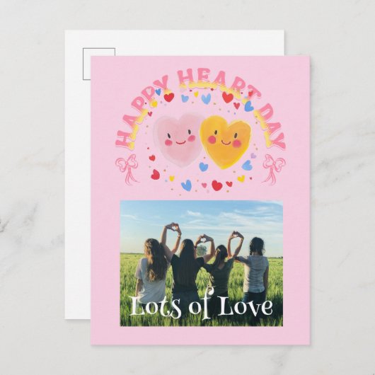 Galentine’s Day Custom Photo Card Feestdagenkaart (Voorkant / Achterkant)