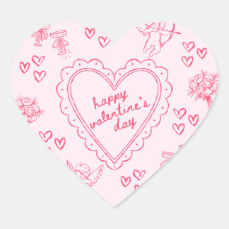 Galentine’s Day Valentine Girly Invitation Hart Sticker