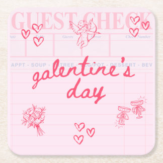 Galentine’s Day Valentine Girly Invitation Kartonnen Onderzetters