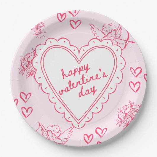 Galentine’s Day Valentine Girly Invitation Papieren Bordje (Voorkant)