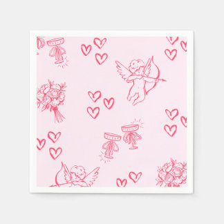 Galentine’s Day Valentine Girly Invitation Servet