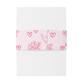 Galentine’s Day Valentine Girly Invitation Uitnodigingen Wikkel (Achterkant Voorbeeld)