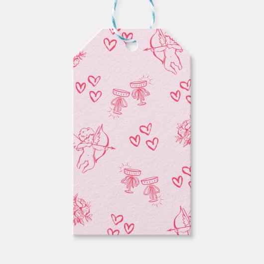 Galentine’s Day Valentine Girly Party Cadeaulabel (Voorkant)