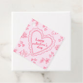 Galentine’s Day Valentine Girly Pink Bedankjes Labels (In situ)