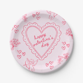 Galentine’s Day Valentine Girly Pink Papieren Bordje