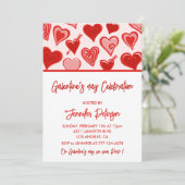 Galentine uitnodiging Brunch roze en rode vrienden (Staand voorkant)