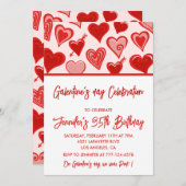 Galentine uitnodiging Brunch roze en rode vrienden (Voorkant / Achterkant)