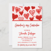 Galentine uitnodiging Brunch roze en rode vrienden (Voorkant)