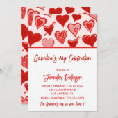 Galentine uitnodiging Brunch roze en rode Vriendin (Voorkant / Achterkant)