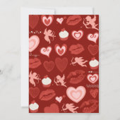 Galentine uitnodiging roze en rode vriendinnen (Achterkant)