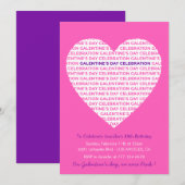 Galentine uitnodiging roze vriendinnen Valentijnse (Voorkant / Achterkant)