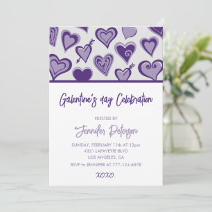 Galentine uitnodiging xoxo Valentijn hartjes moder
