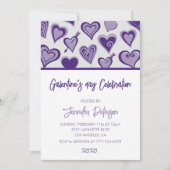 Galentine uitnodiging xoxo Valentijnse  harten mod (Voorkant)