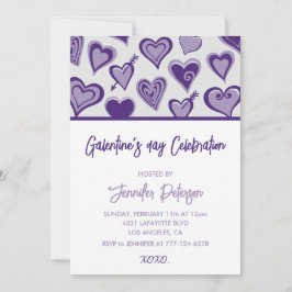 Galentine uitnodiging xoxo Valentijnse  harten mod