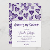 Galentine uitnodiging xoxo Valentijnse  harten mod (Voorkant / Achterkant)