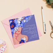 Galentinedag Brunch Modern Girly Floral Kaart