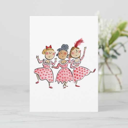 Galentinedag Kaart (Staand voorkant)