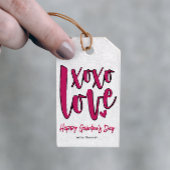 Galentinedag XOXO Love Bold Pink Cadeaulabel