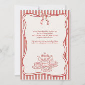 Galentines Afternoon Tea Party Hand Drawn Kaart (Achterkant)