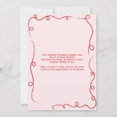 Galentines Afternoon Tea Party Hand getekend Kaart (Achterkant)