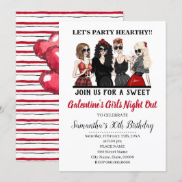 Galentine's Bash Girls Night Out Valentijnse Party Kaart