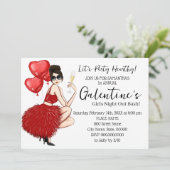 Galentine's Bash Girls Night Out Valentijns's Part Kaart (Staand voorkant)