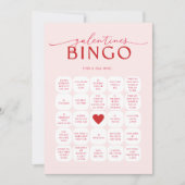 Galentines Bingo Spel Kaart (Voorkant)