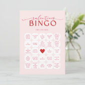 Galentines Bingo Spel Kaart (Staand voorkant)