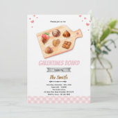 Galentine's Board Feest Uitnodiging (Staand voorkant)
