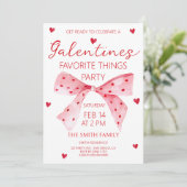 Galentine's Bow party Kaart (Staand voorkant)