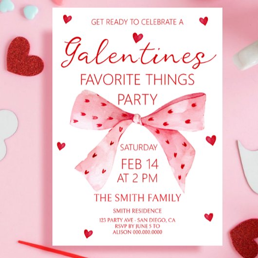 Galentine's Bow party Kaart
