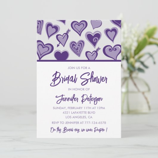 Galentines bruids douche uitnodiging Modern (Staand voorkant)