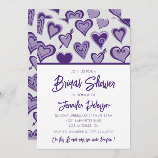 Galentines bruids douche uitnodiging Modern (Voorkant / Achterkant)