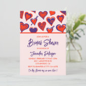 Galentines bruids douche uitnodiging Sweetheart (Staand voorkant)