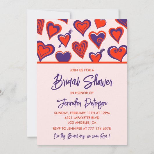 Galentines bruiloftsfeest uitnodiging Liefje (Voorkant)