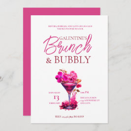 Galentine's Brunch en Bubble Uitnodiging