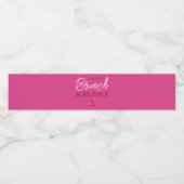 Galentine's Brunch en Bubble Water Flessenetiket Waterfles Etiket (Enkel label)