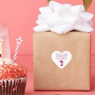 Galentine's Brunch en Bubbly Favor Sticker