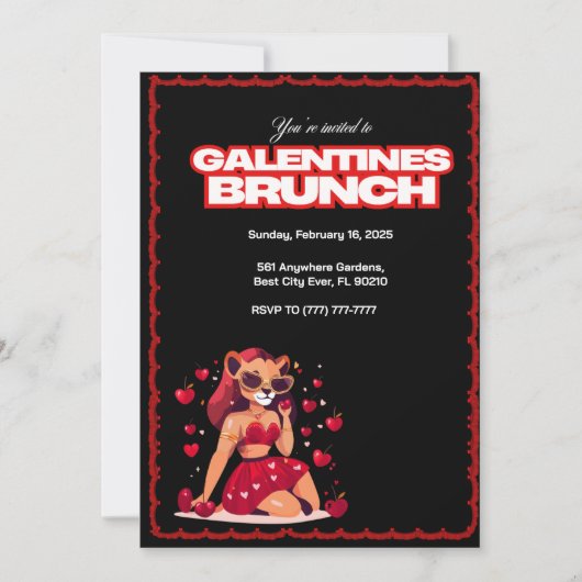 Galentines  brunch kaart (Voorkant)