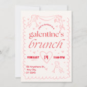 galentines brunch party uitnodiging (Voorkant)