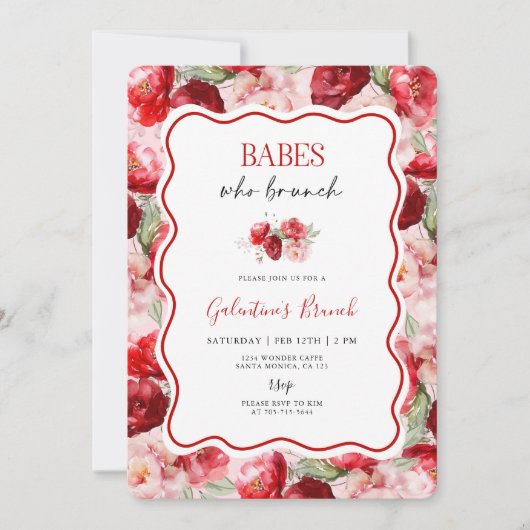 Galentine's Brunch Uitnodiging (Voorkant)