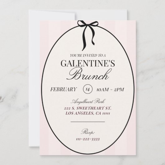 Galentines Brunch Valentijnse feestuitnodiging Kaart (Voorkant)