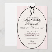 Galentines Brunch Valentijnse feestuitnodiging Kaart (Voorkant / Achterkant)