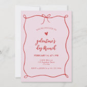 Galentine's Cafe Brunch Boog Frame Kaart (Voorkant)
