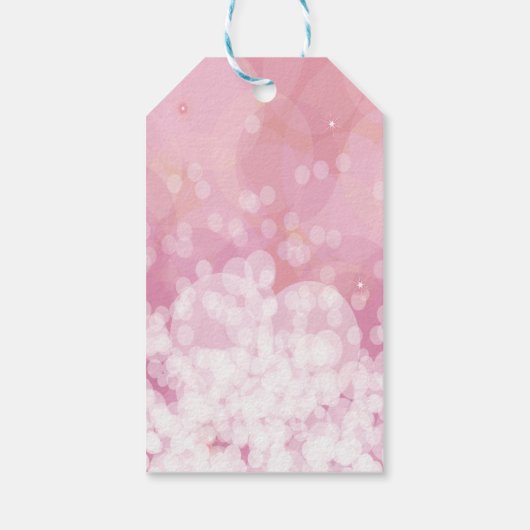 Galentines Dag Bestie Roze Valentijnse glitter Cadeaulabel (Achterkant)