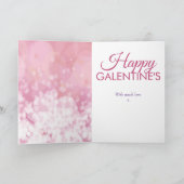 Galentines Dag Bestie Roze Valentijnse glitter Kaart (Binnen)