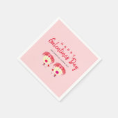 Galentines Dag Blush Roze Rode Heart Girls DIY Servet (Hoek)