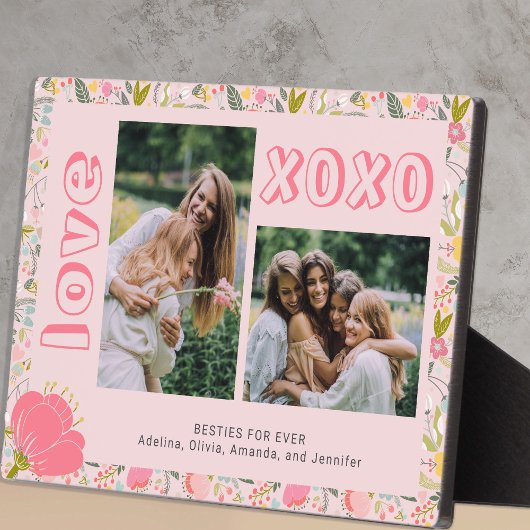 Galentine's Day best friends photo keepsake Fotoplaat