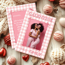 Galentine's Day Beste Vriendin Roze Gingham Foto