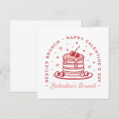 Galentine's Day besties brunch coquette esthetiek Kaart (Voorkant / Achterkant)